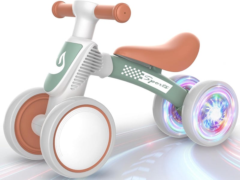 WETIFY Colorful Lighting Baby Balance Bike Toys for 1 Year Old Boy Girl Gifts, 10-36 Month Toddler Balance Bike, No Pedal 4 Silence Wheels & Soft Seat First Bike, One Year Old Boy Girl Birthday Gifts. - Image 1